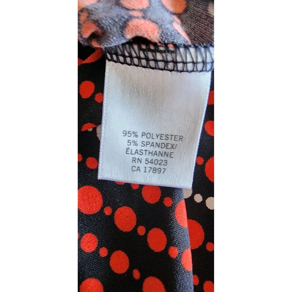Banana Republic Maxi Dress Womens XL Navy Red White Dot Stretch Casual Long Fall - Picture 6 of 9